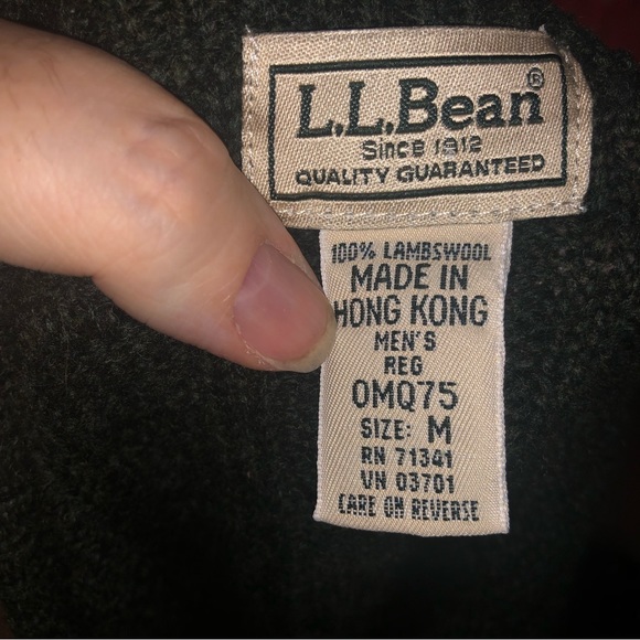 Ll bean mens lambs wool sweater size medium - Picture 5 of 5